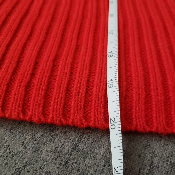H&M Size L Red Slim Fit Mockneck / Turtleneck Sweater - Picture 6 of 7
